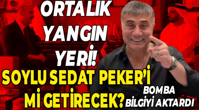Ortalık yangın yeri! Süleyman Soylu Sedat Peker'i mi getirecek? Bomba bilgiyi aktardı